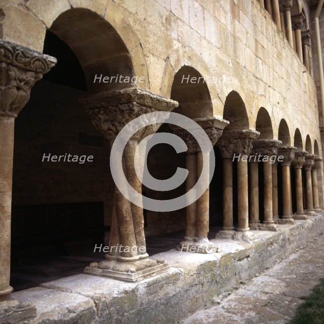 Monastery of Santo Domingo de Silos, detail of one of the galleries of the cloister.