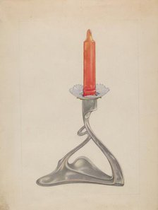 Candlestick, c. 1936. Creator: Arthur Wegg.