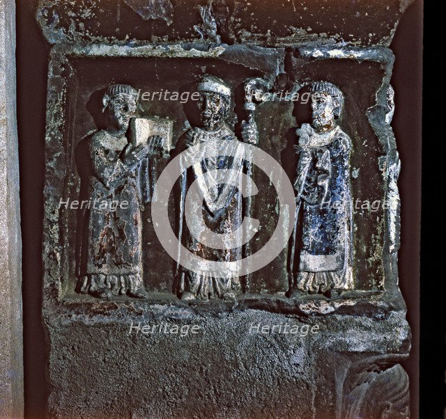 Sarcophagus of Saint Ramon Bishop in the central crypt of the cathedral of San Vicente in Roda de…