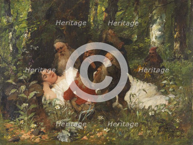 Snow White, c. 1890. Creator: Leeke, Ferdinand (1859-1937).