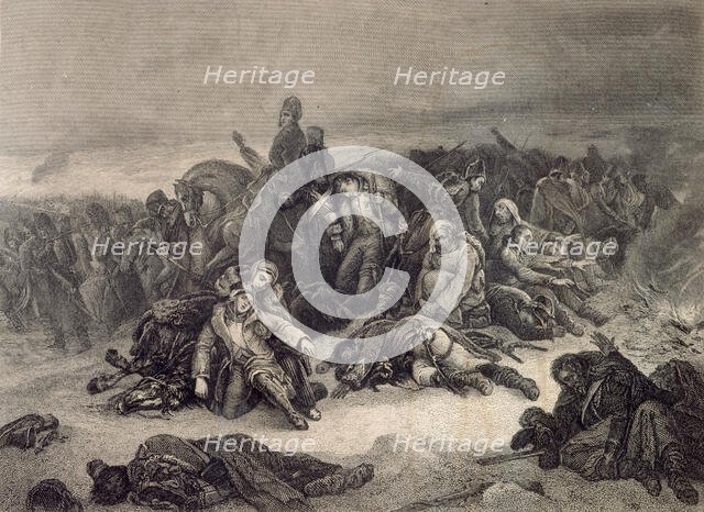 Four army soldiers confused, c1826. Creator: Ary Scheffer.