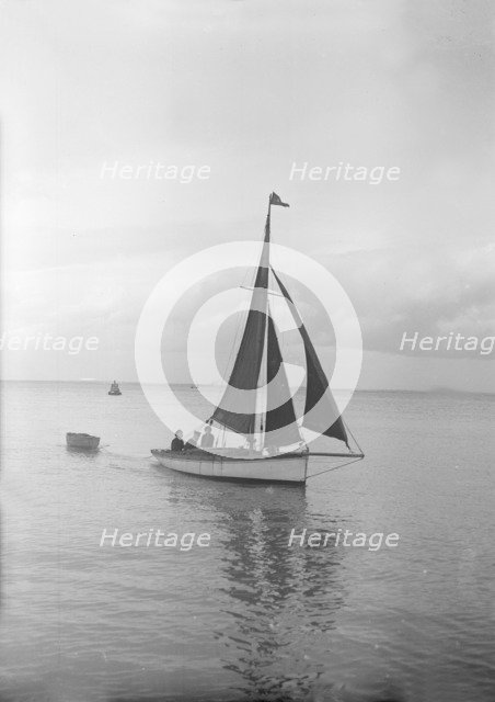 Cutter under sail, 1912. Creator: Kirk & Sons of Cowes.