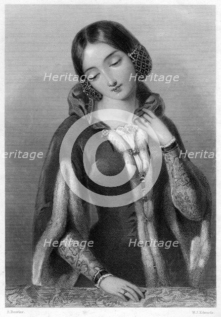 Anne of Bohemia, Queen Consort of Richard II of England.Artist: WJ Edwards