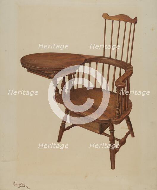 Writing Armchair, 1940. Creator: Rolland Livingstone.