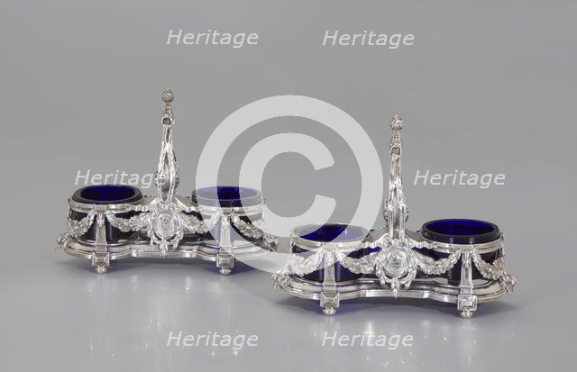 Pair Of Double Salt Cellars, 1782. Creator: Jean-Joseph Beaudet.