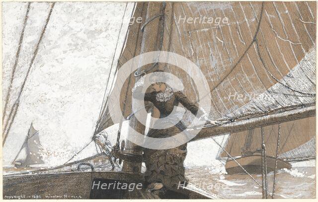 Yachting Girl, 1880. Creator: Winslow Homer.