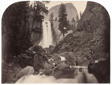 Piwyac, Vernal Fall, 300 feet, Yosemite, 1861. Creator: Carleton Emmons Watkins.