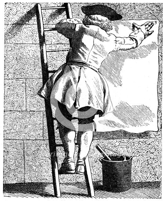 Bill Sticker, 1737-1742.Artist: Bouchardon