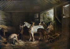 'The Inside of the Stable', 1791, (1912).Artist: George Morland