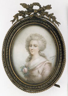 Portrait of a lady, 1800-1899. Creator: A Thumerelle.