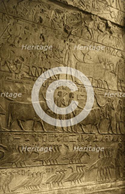 'Saqqara - Tomb of Ptahotep - Mural Decoration', c1918-c1939. Creator: Unknown.