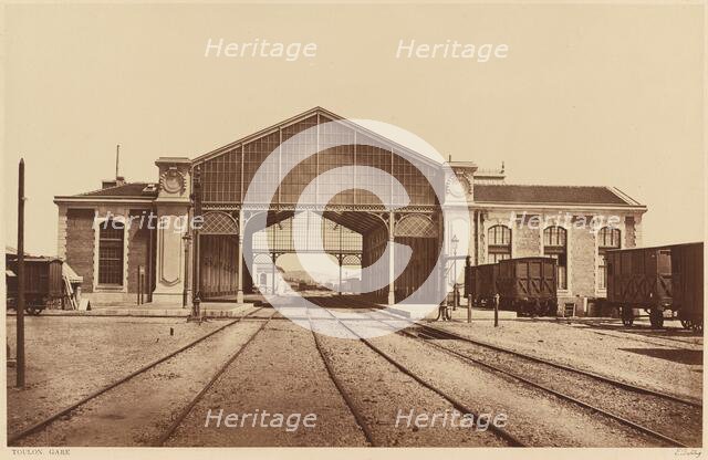Toulon, Gare (Toulon, Train Station), 1861 or later. Creator: Edouard Baldus.