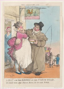 A Bait for Kiddies on the North Road. Or That's Your Sort Prime Bang up ..., [May 5, 1810], reprint. Creator: Thomas Rowlandson.