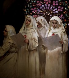  'Choir of nuns', 1901-1902, oil Painting by Ramon Casas.