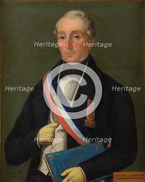 Portrait of André Henri François Victor Carrion-Nisas (1794-1867), 1854.