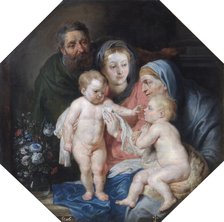 'The Holy Family with St Elizabeth and St John', 17th century. Artist: Unknown.