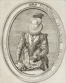 Portrait of Lady Françoise van Egmond, 1580. Creator: Hendrik Goltzius.