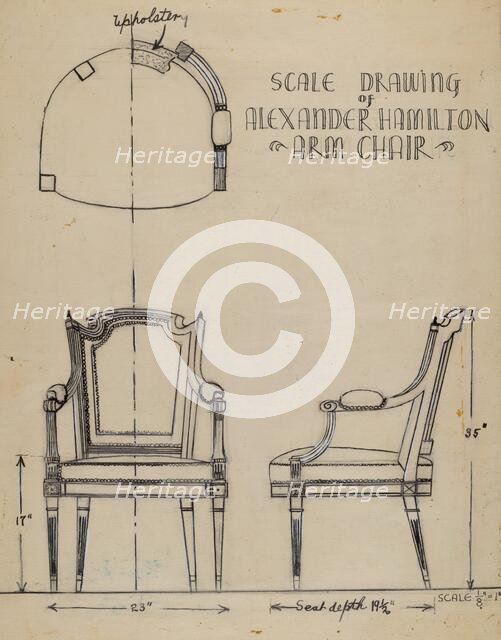 Armchair, c. 1938. Creator: Harold Smith.