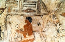 Wall painting from the tomb of Methethi, Saqqara, Ancient Egypt, Old Kingdom, c2371-2350 BC. Artist: Unknown