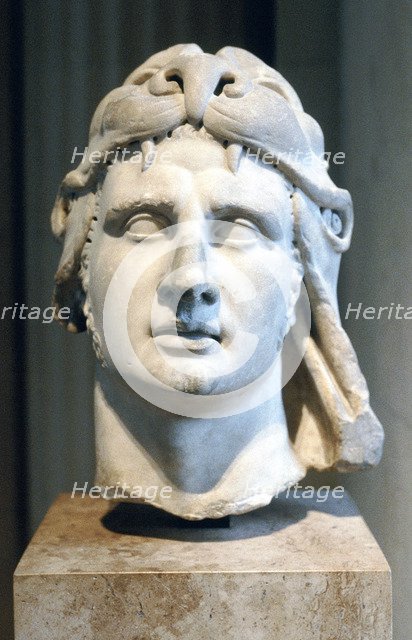 Portrait bust of Alexander the Great. Artist: Anon