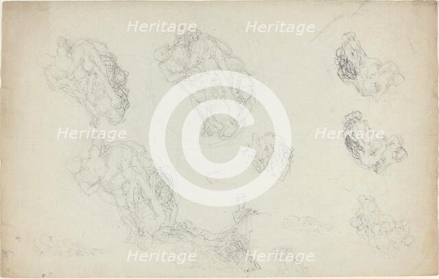Sheet of Studies [recto and verso]. Creator: John Flaxman.