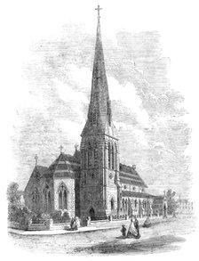 The new church of St. Stephen, Carlisle, built by Miss Burdett Coutts, 1865. Creator: Unknown.
