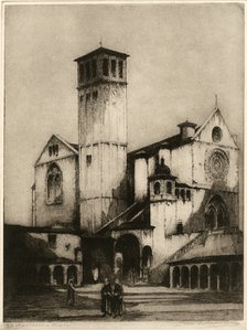 The Church of San Francesco, Assisi, Italy, 1926.Artist: Louis Wherter