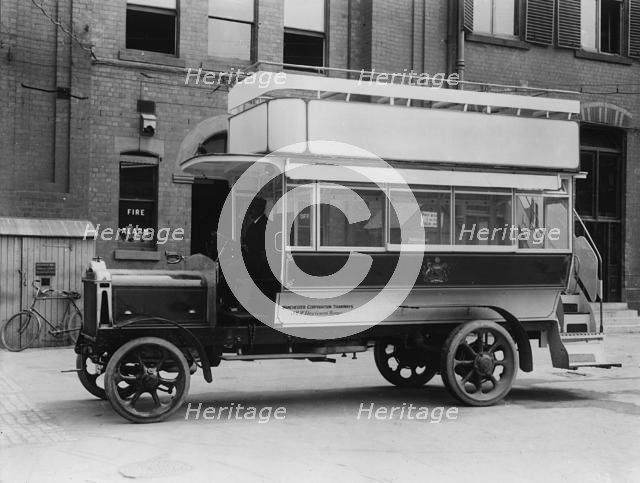 1913 Daimler double deck bus. Creator: Unknown.