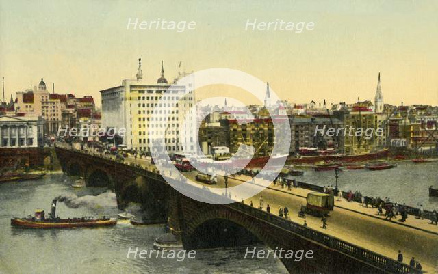 London Bridge and Adelaide House, London, 1935. Creator: Unknown.