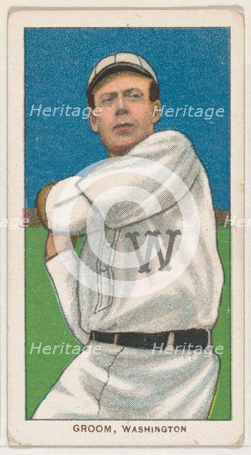 Groom, Washington, American League, from the White Border series (T206) for the America..., 1909-11. Creator: American Tobacco Company.