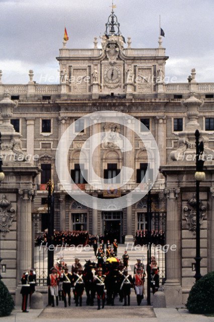 Burial in Madrid of Don Juan de Borbon y Battenberg (1913-1993). Earl of Barcelona, ??output from…