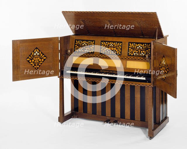 Manxman Pianoforte, England, 1897. Creators: Mackay Hugh Baillie Scott, John Broadwood and Sons.