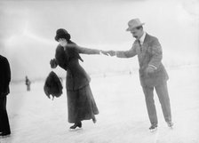Miss Edith Howard Skating with Henri Martin, of Swiss Legation, 1912. Creator: Harris & Ewing.