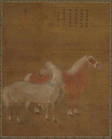 Two Horses, 1644-1911. Creator: Yu Yuan (Chinese, active 1700s), attributed to.