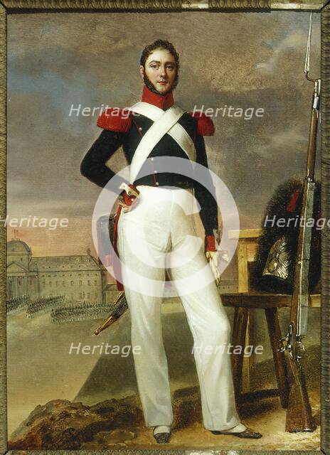 Marin Burty, draper, in grenadier uniform, 1830. Creator: Alexandre-Jean Dubois-Drahonet.