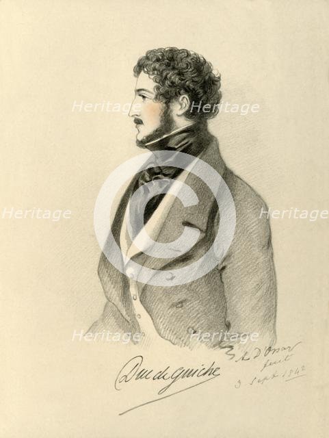 'Duc de Guiche', 1842. Creator: Richard James Lane.