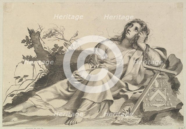 Mary Magdalen Meditating. Creator: Claude Mellan.