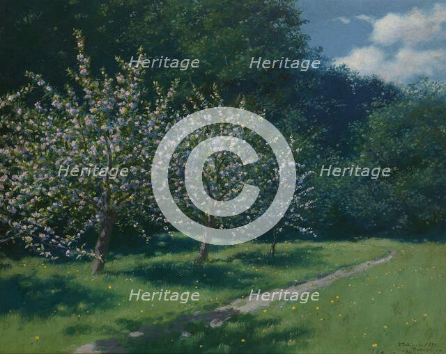 Apple-Trees in Bloom, 1899. Creator: Stanislaw Witkiewicz.