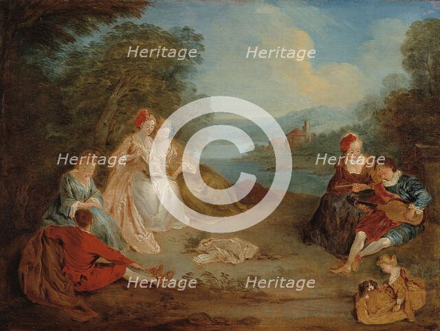 Resting on the hill. Creator: Ecole Francaise.