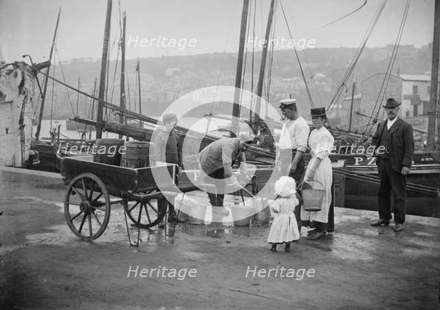 Newlyn harbour, Penzance, Cornwall, 1907. Artist: A Newton