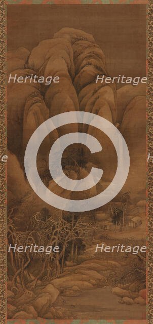 Mountain Hamlet after Snow, Ming or Qing dynasty, 17th century. Creator: Unknown.