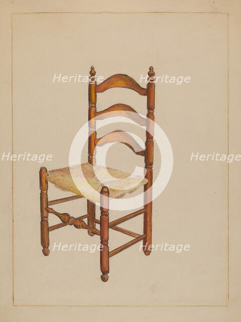 Straw Bottom Chair, c. 1936. Creator: George Nelson.