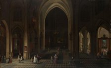 Interior of a Gothic Church at Night Looking East, 1636. Creator: Peeter Neeffs the Elder.