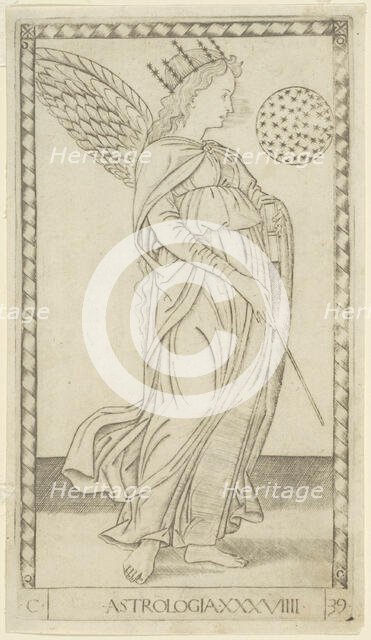 Astrology, plate 29 from Arts and Sciences, c.1465. Creator: Unknown.