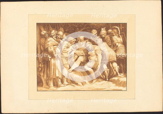 Dying Epaminondas, 1782. Creator: Johann Gottlieb Prestel.