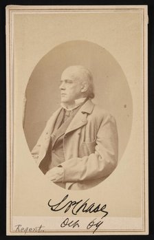 Portrait of Salmon Portland Chase (1808-1873), October 1864. Creator: Alexander Gardner.