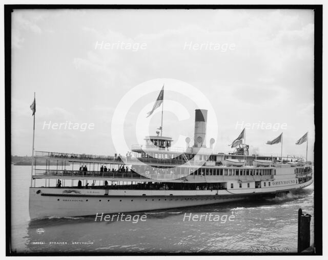 Steamer Greyhound, (1908?). Creator: Unknown.