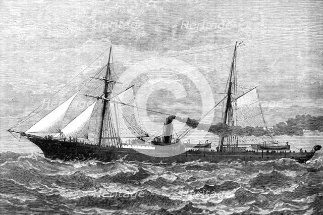 The Union Company's screw steam-ship Teuton, wrecked at Quoin Point, near Cape Agulhas, 1881. Creator: Unknown.