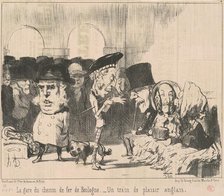 La gare du chemin de fer de Boulogne, 19th century. Creator: Honore Daumier.