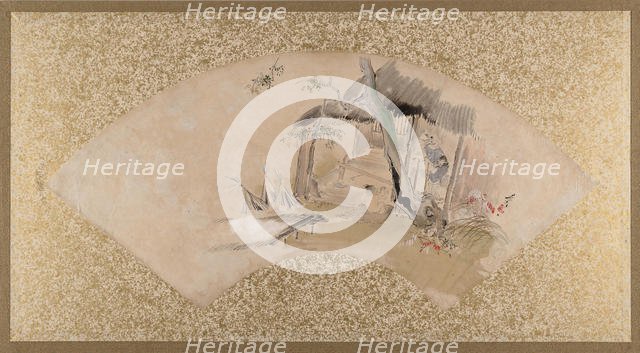 House with Woman and Baby, late 19th century. Creator: Shibata Zeshin.